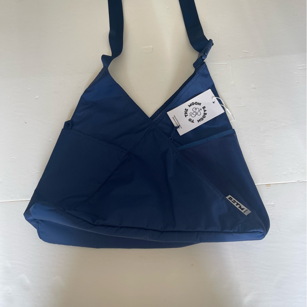 Baboon to the Moon Navy Blue Triangle Women's or Men’s Tote Bag